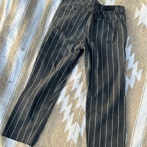 RVCA Black and white striped jeans